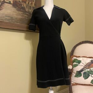 Diane Von Furstenberg Black Dress with White Accents